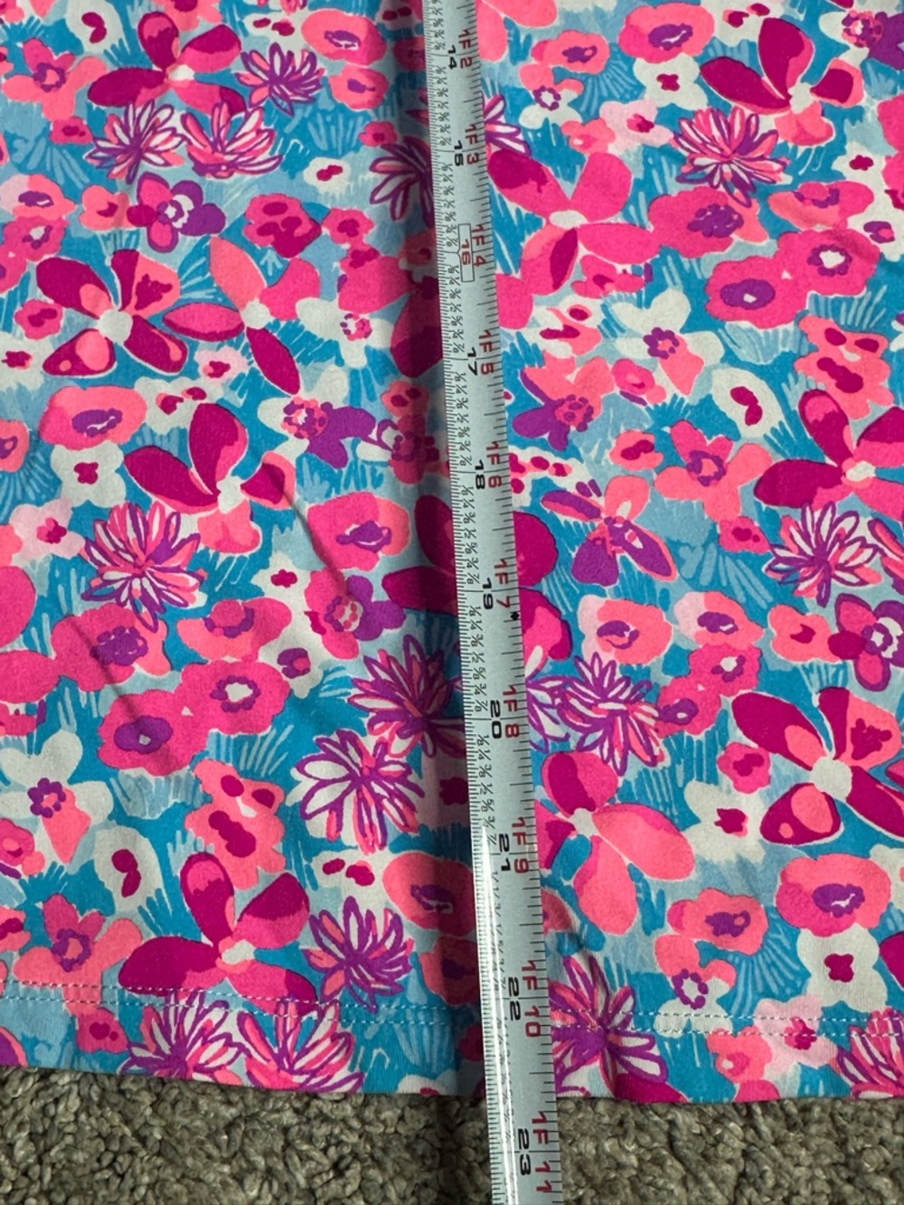 Lilly Pulitzer Luxletic Asana Bra Tank Top Large pink floral UPF 50+ athletic - Picture 11 of 15